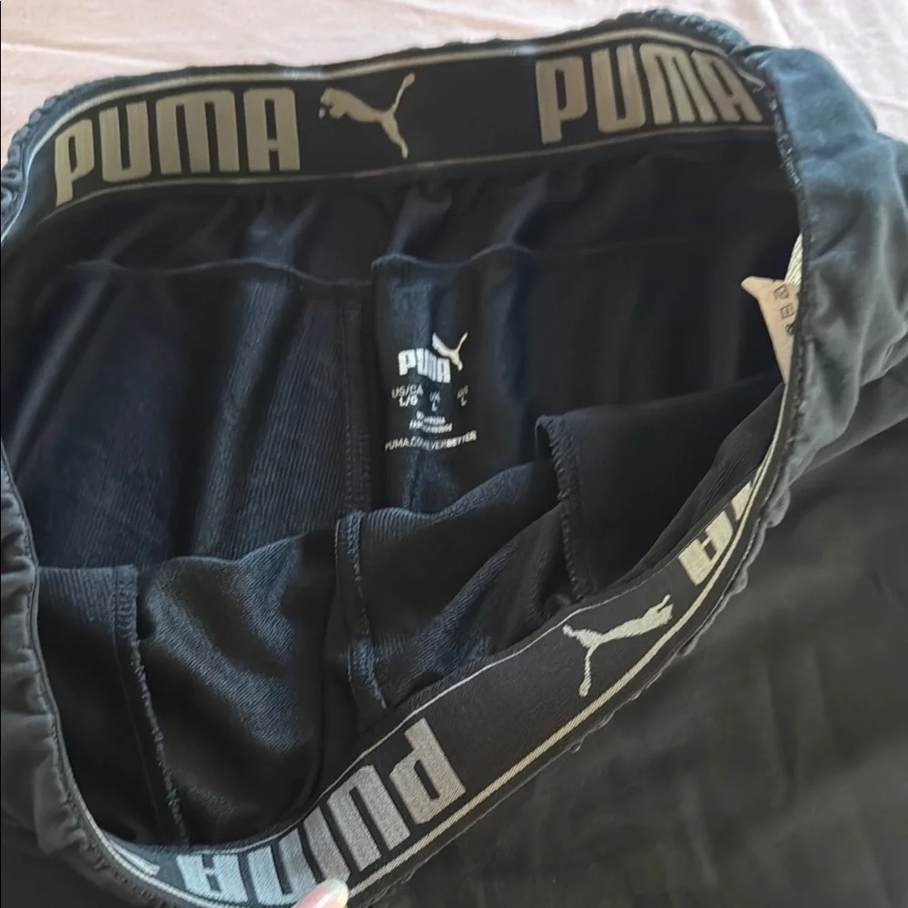 Puma Black Athletic Shorts (size L)